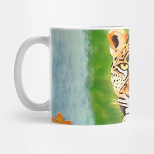 Leopard and Flowers Mug